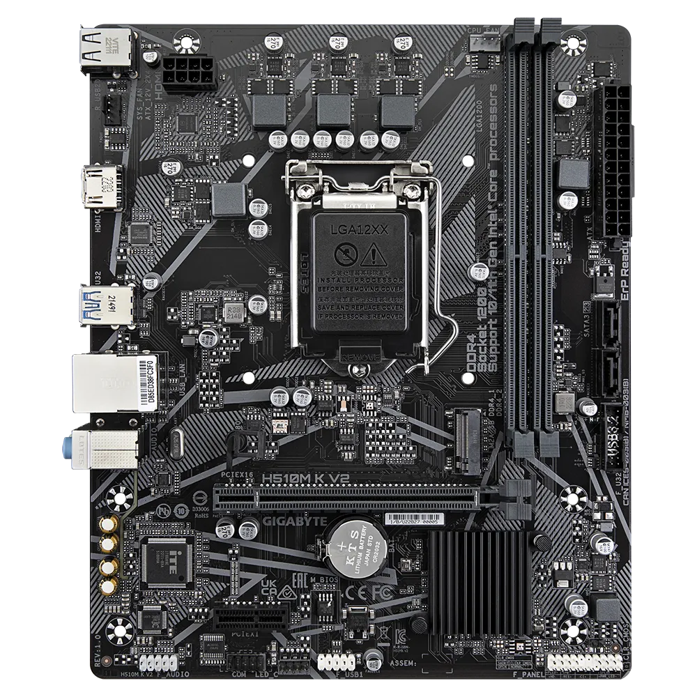 Gigabyte H510M K V2 10th & 11th GEN CPUs Gigabyte H510M K V2 10th & 11th GEN CPUs